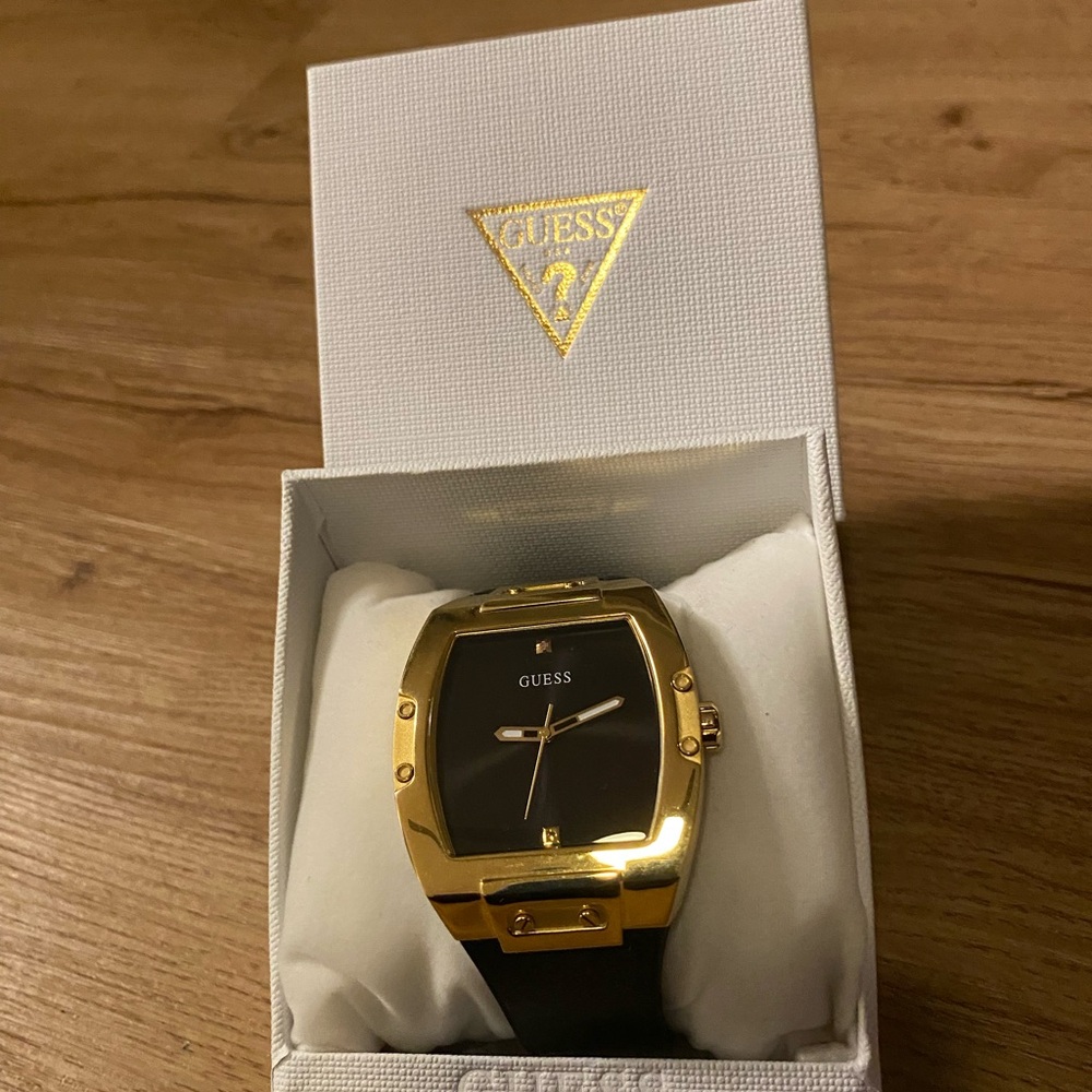 Guess Men's Gold and Black Watch